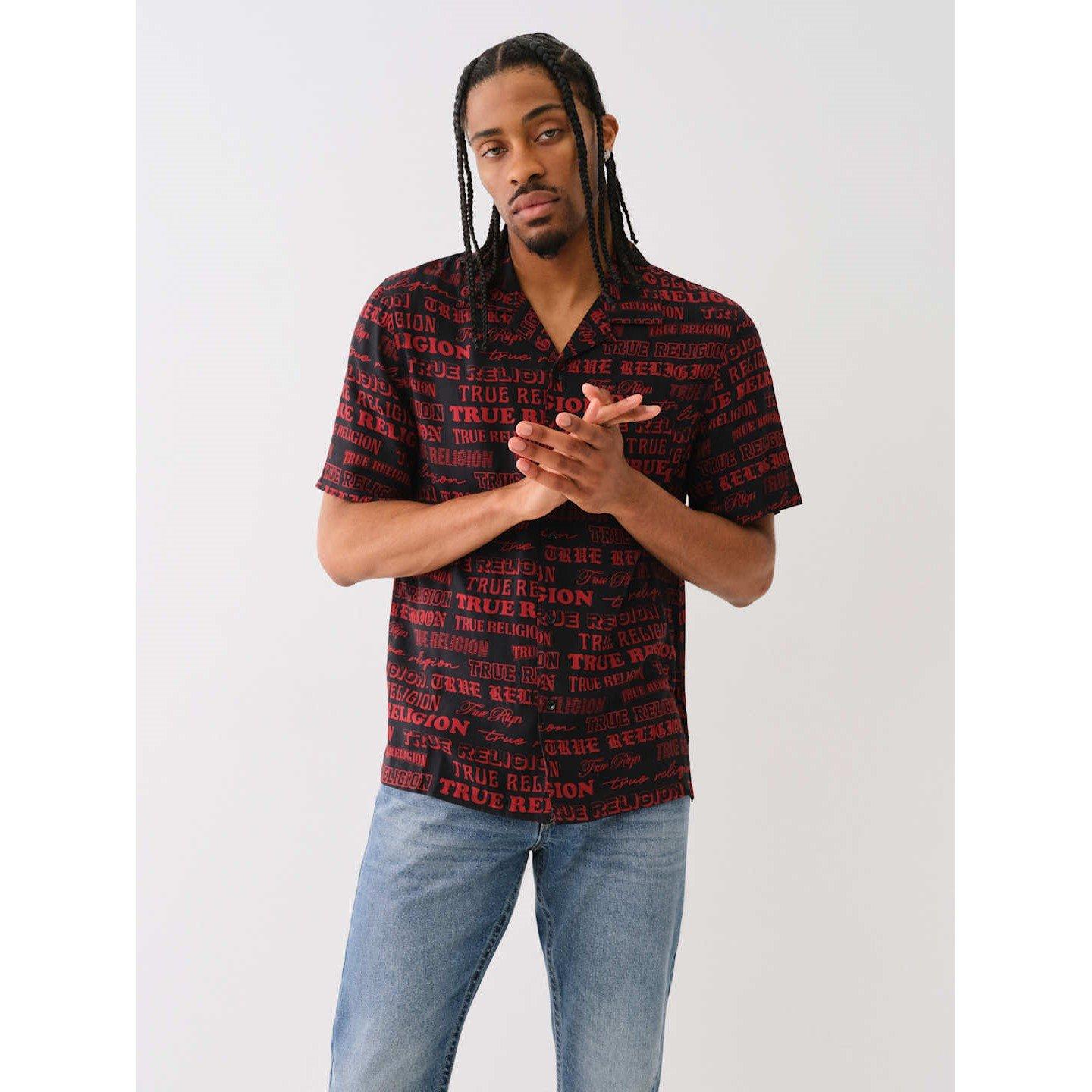 True Religion TR Camp Collar Shirt Mens