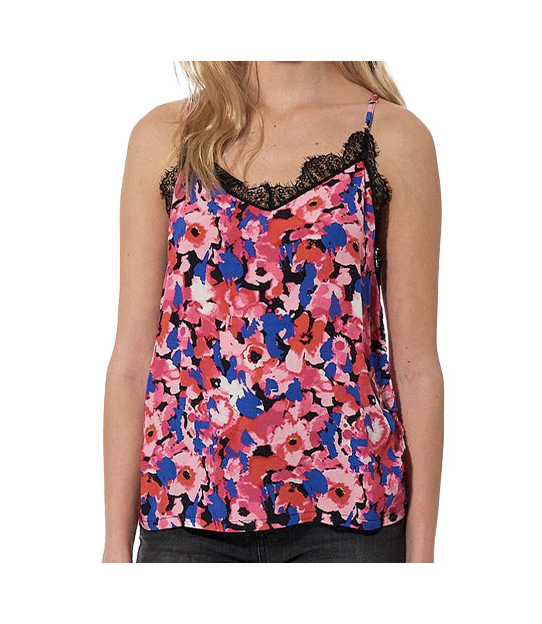 Débardeur Noir/Rose Femme Kaporal Bad