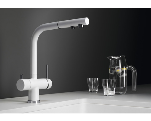 Blanco keukenkraan met handdouche FONTAS-S II silgranit wit mat 525204