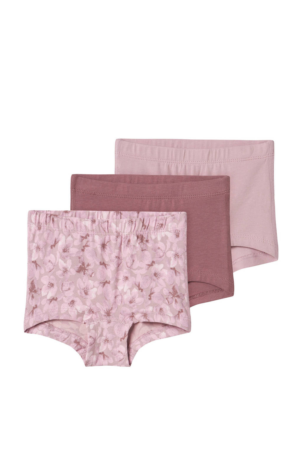 hipster NMFTIGHTS FLOWER - set van 3 paars/mauve