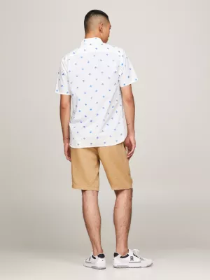 Camisa TH Monogram Regular de Manga Curta