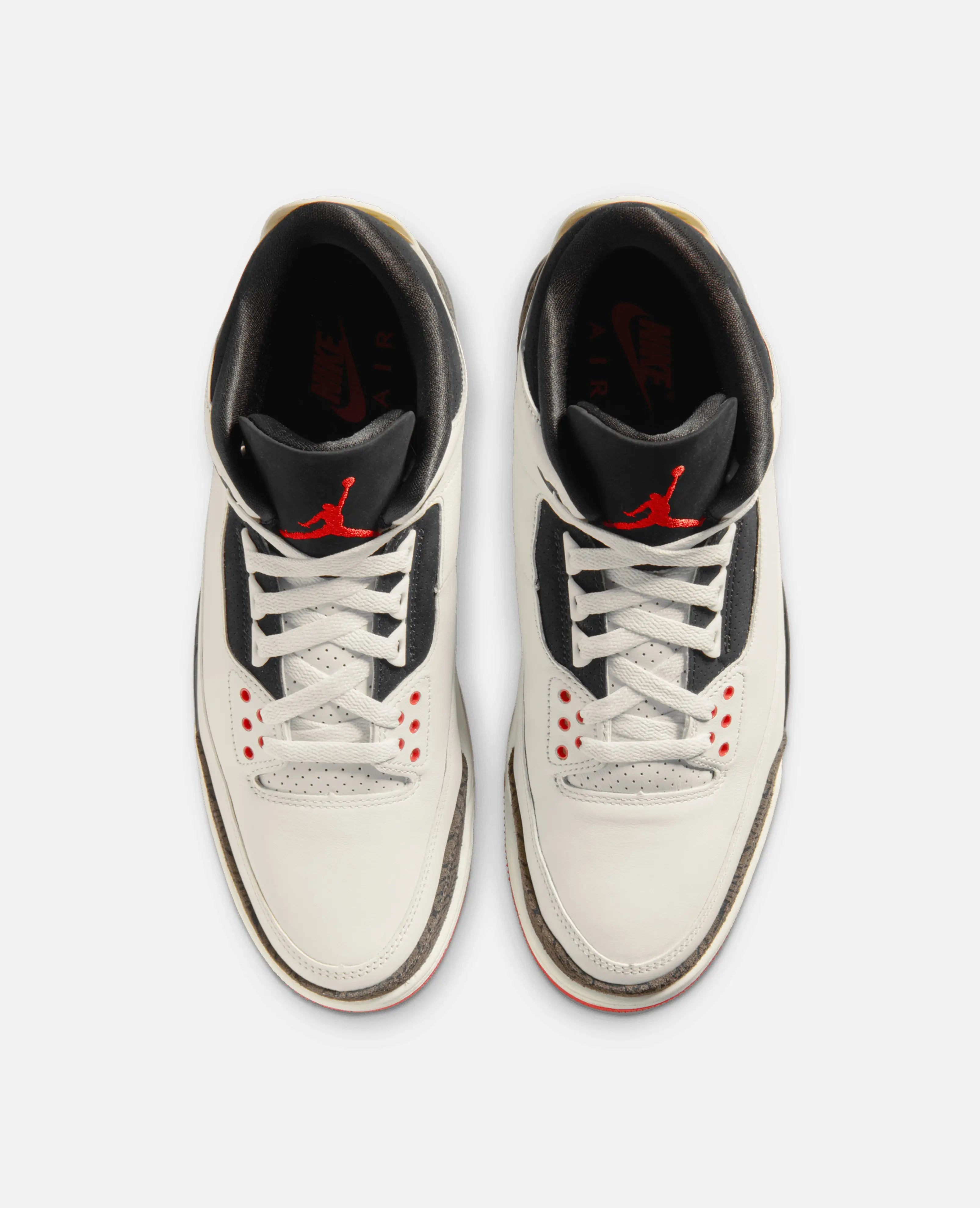 Air Jordan 3 Retro OG Nike (Sail/Black-Universal Red-Pale Ivory-Palomino)
