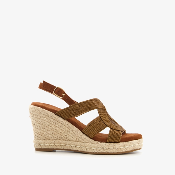 Blue Box dames espadrilles met sleehak brons