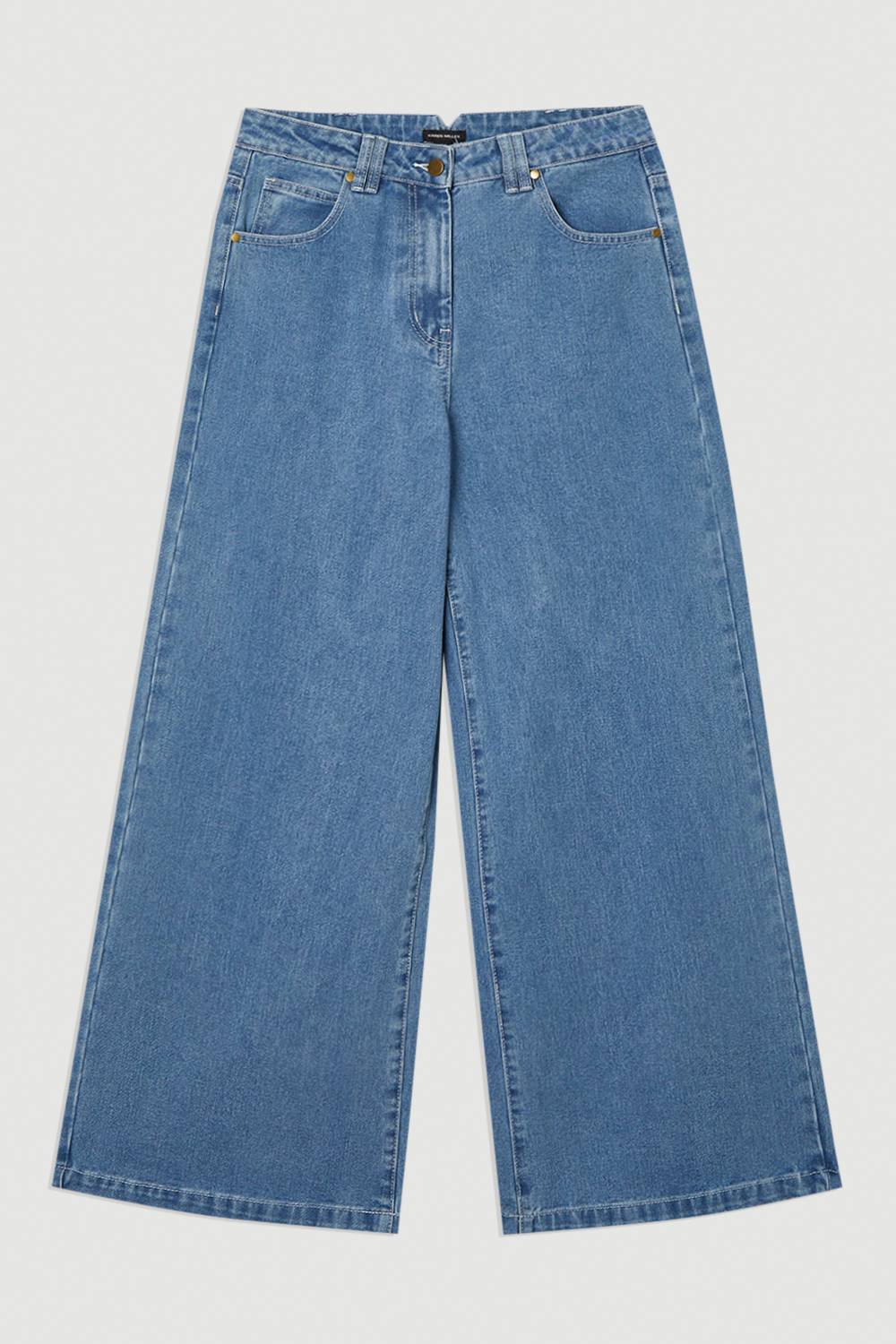 KarenMillen Jean en denim Soft Wash, coupe droite décontractée