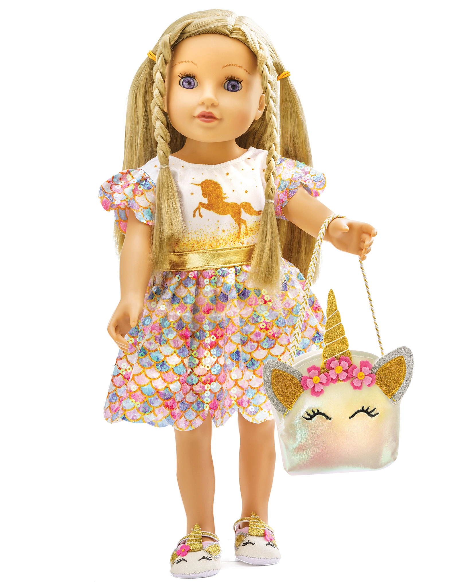 Puppentasche LICORNE (35-45 cm) in gold