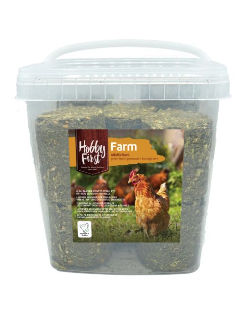 Hobbyfirst Hope Farms Alfalfa Pikblok - Supplement - 21x19x21 cm 2.5 kg