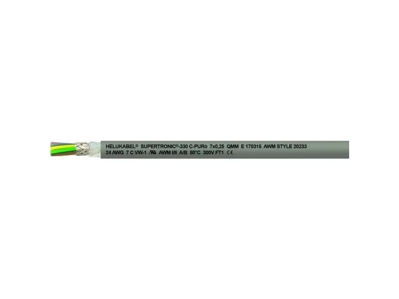 Helukabel 49809-500 Slæbekædekabel S-TRONIC-330 C-PURö 3 x 0.25 mm² Grå 500 m