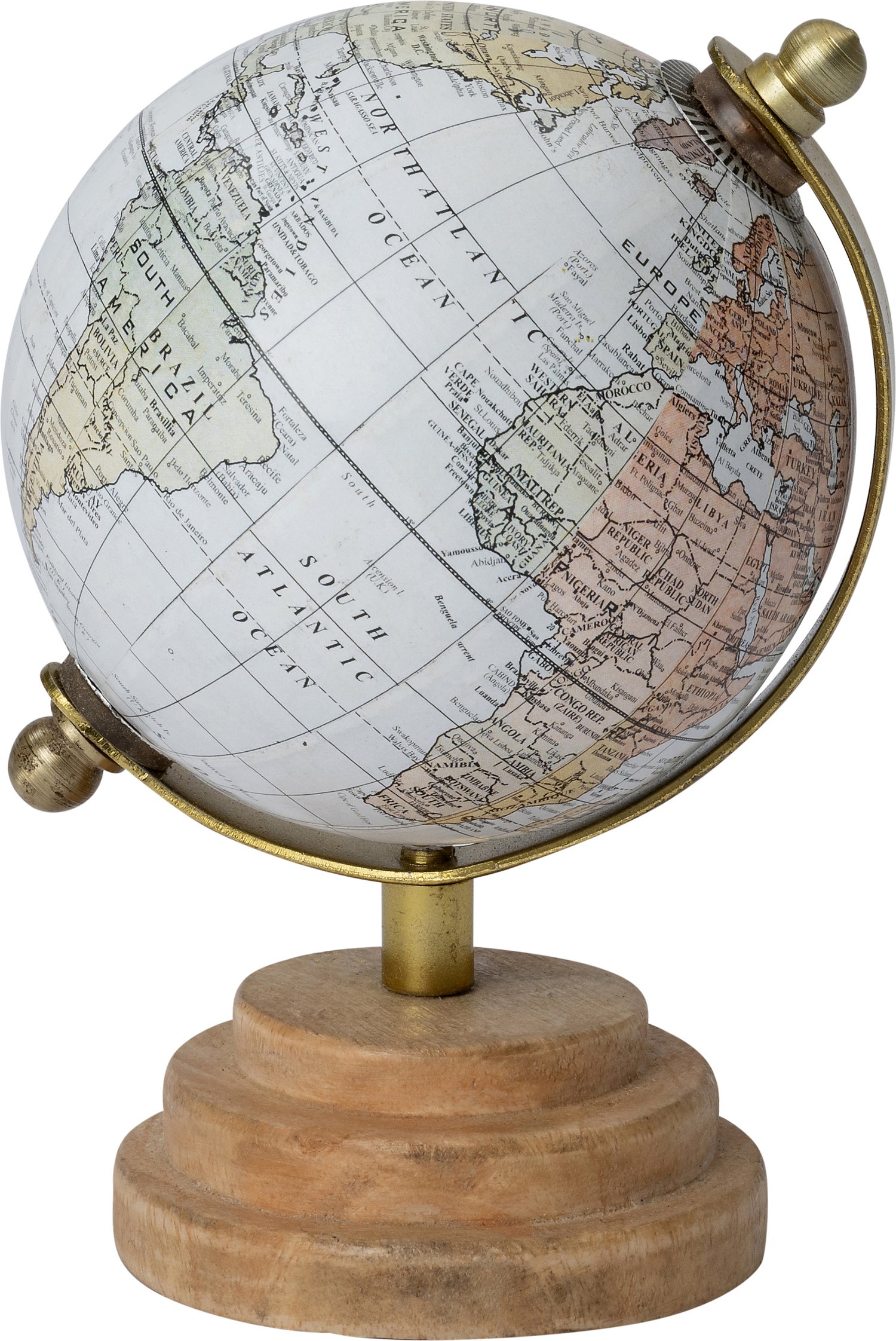 Intratuin wereldbol Manu wit D 9,5 H 12 cm