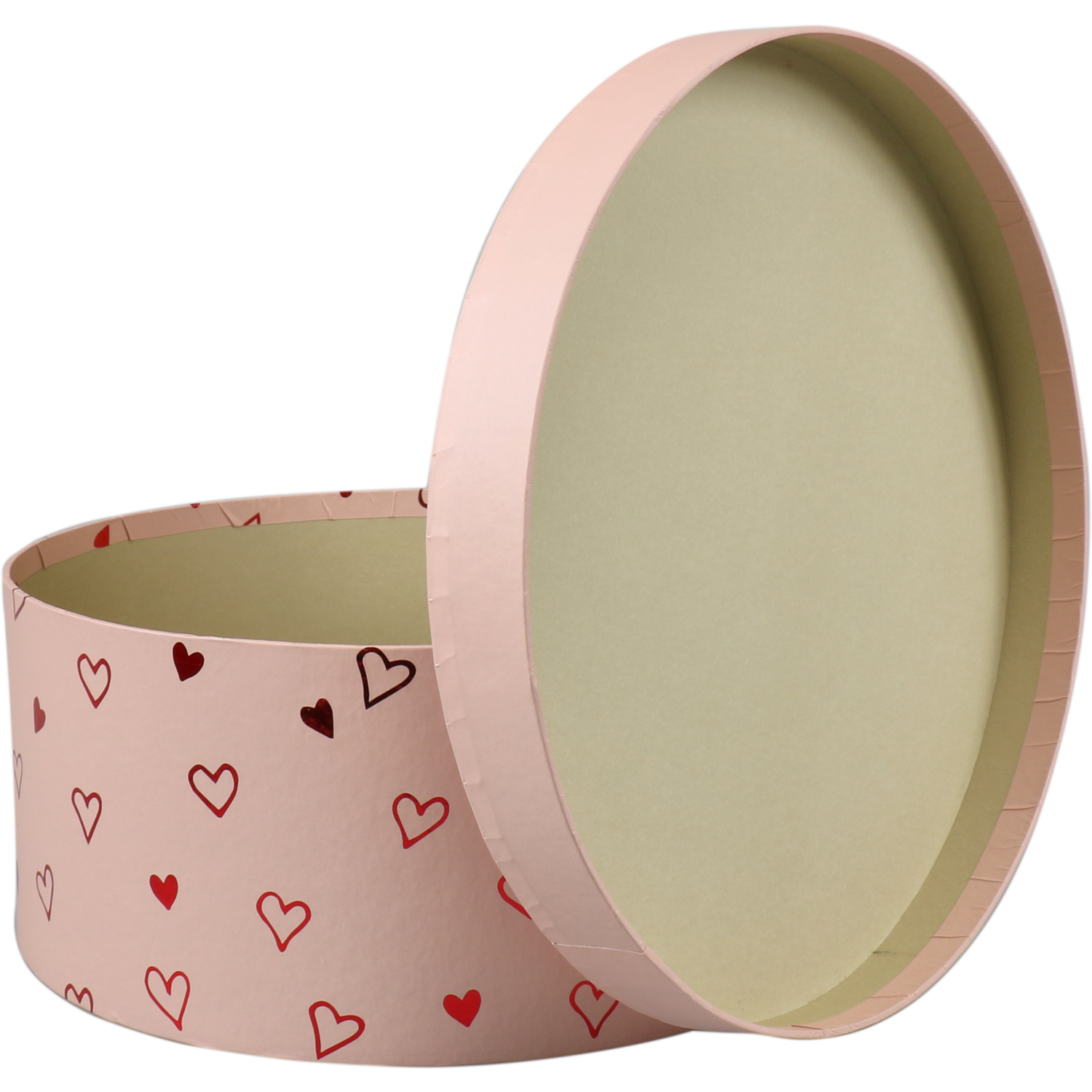 Geschenkdoos, Love Story, karton, 10cm, Ø22.5cm, roze
