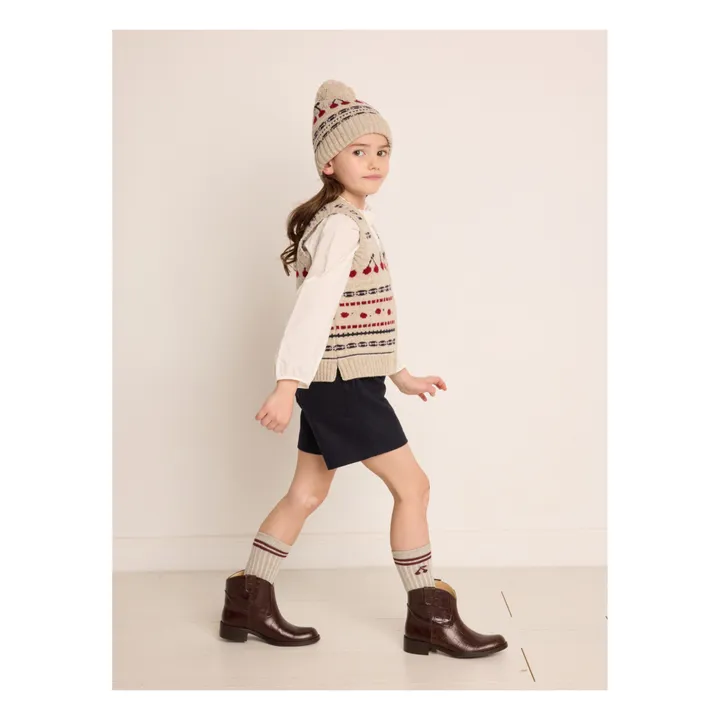 Bonpoint Santiags Cuir | Chocolat