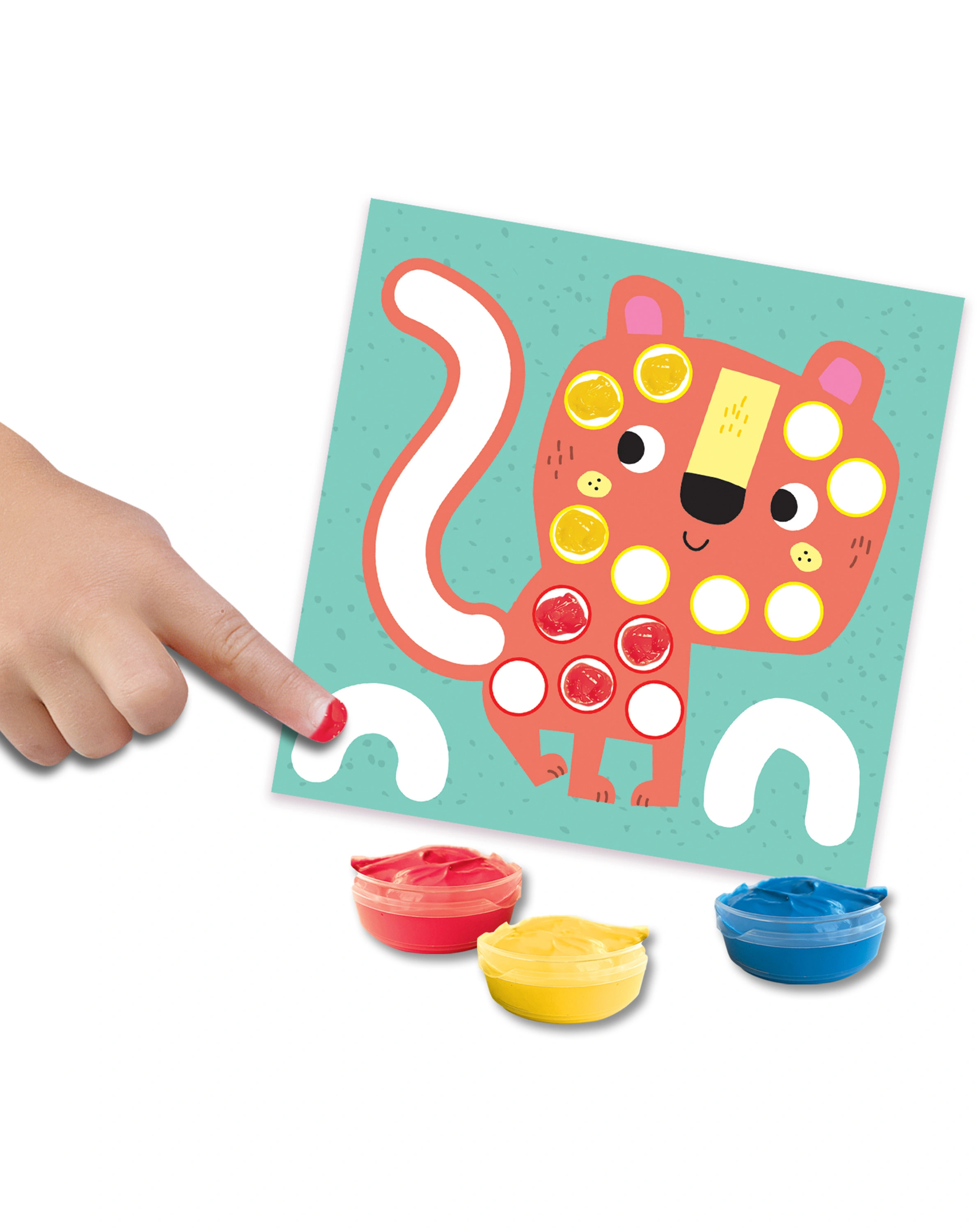 Kreativ-Set MY FIRST - 3 in 1 FINGERFARBEN, AUSMALEN UND FORMEN KLEBEN