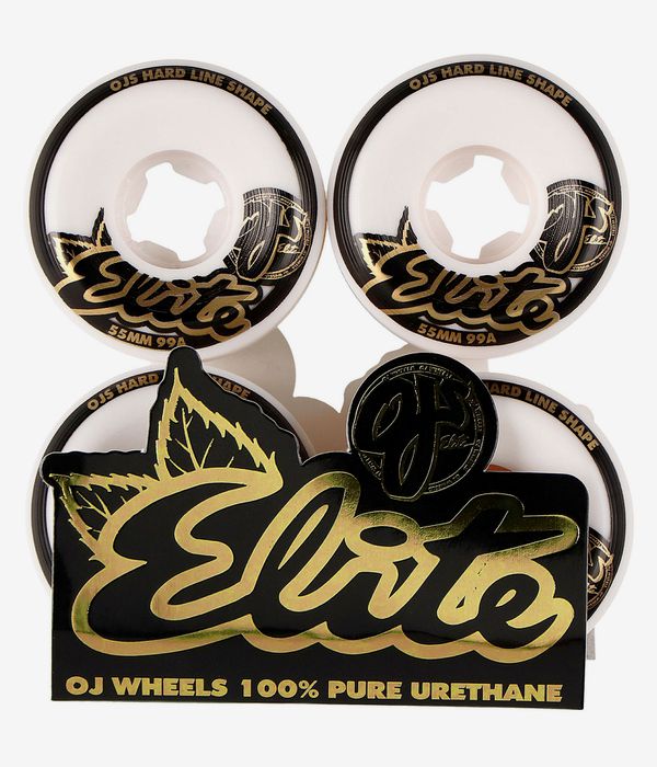 OJ Elite Hardline Wide Rollen (white) 55mm 99A 4er Pack