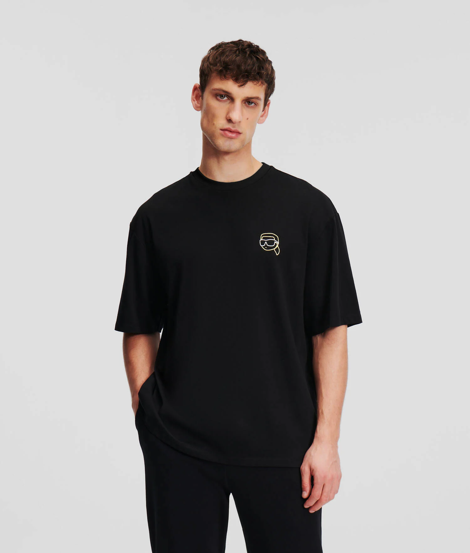 T-SHIRT AVEC EMPIÈCEMENT K/IKONIK À L'EFFIGIE DE KARL