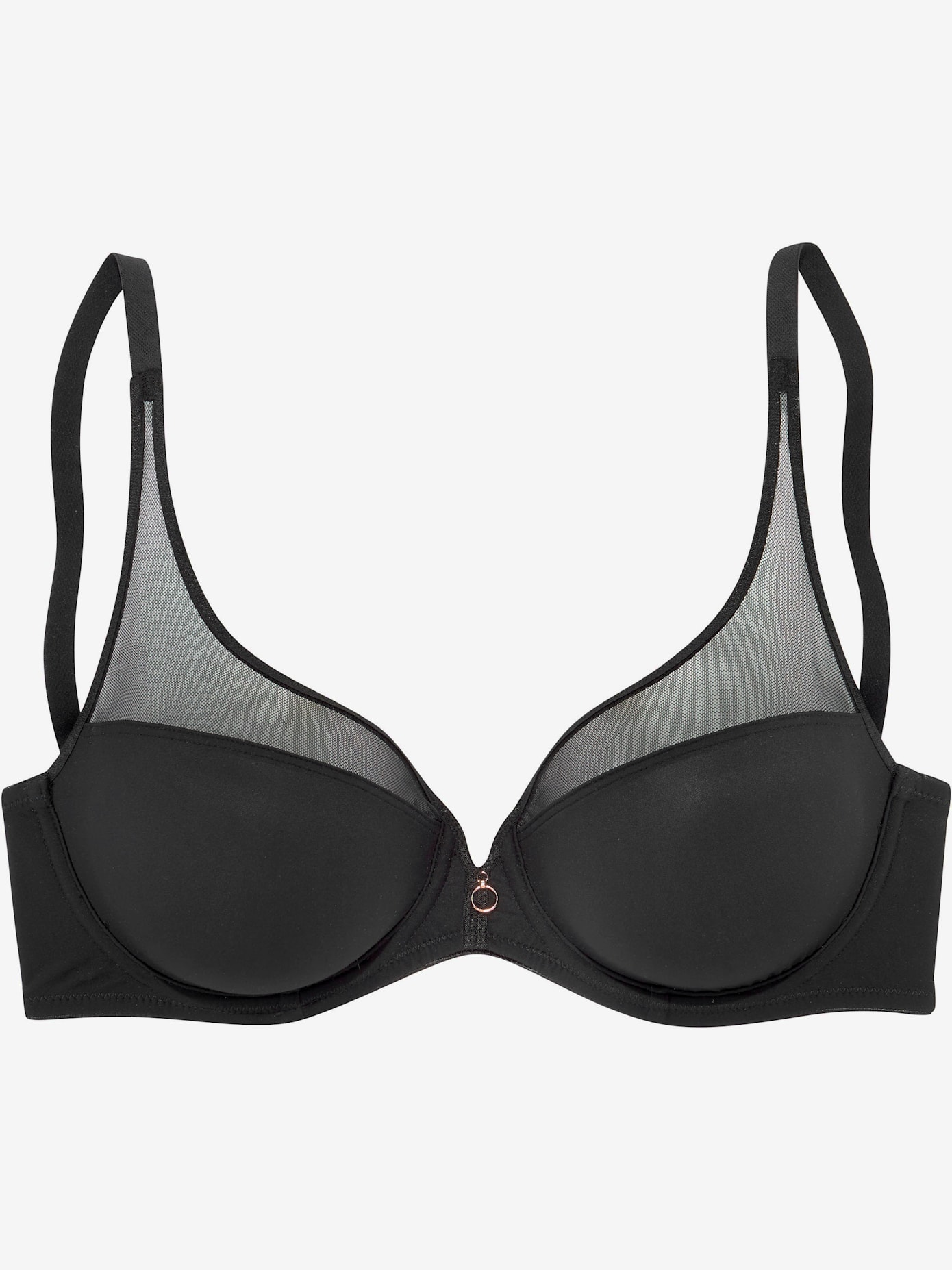 Soutien-gorge à armatures, accessoire en métal tendance au centre devant