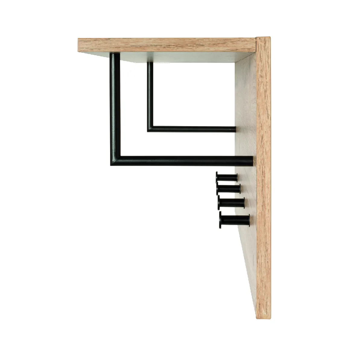 Pegane Garderobe murale Chêne-Noir