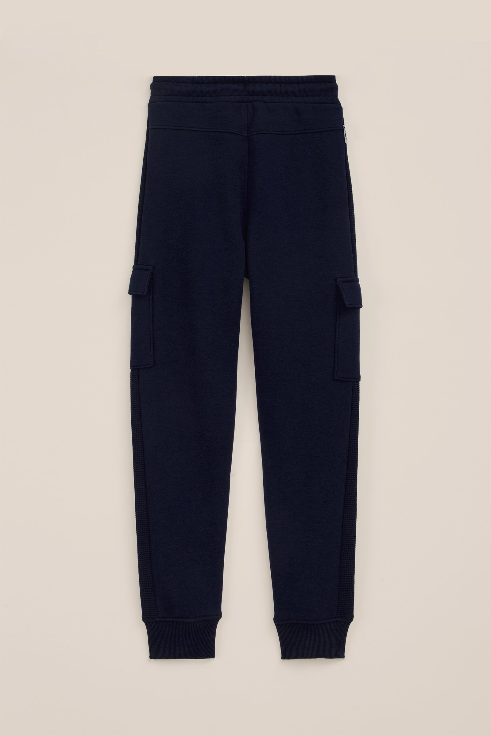 Jongens joggingbroek met cargozakken en structuur Blue Ridge Marineblauw
