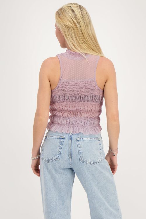 Lila tule smock top