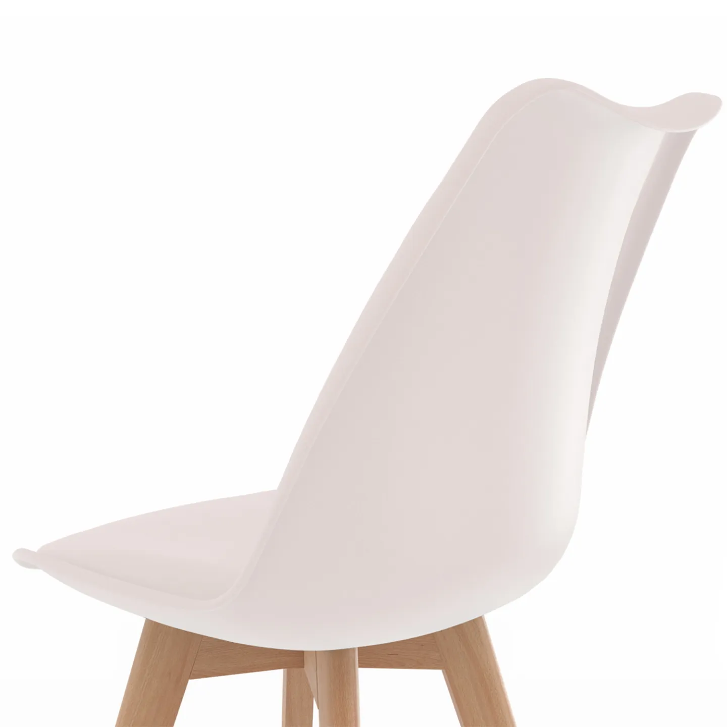 Lot de 8 chaises scandinaves SARA mix color pastel rose x2, blanc x2, gris clair x2, bleu x2