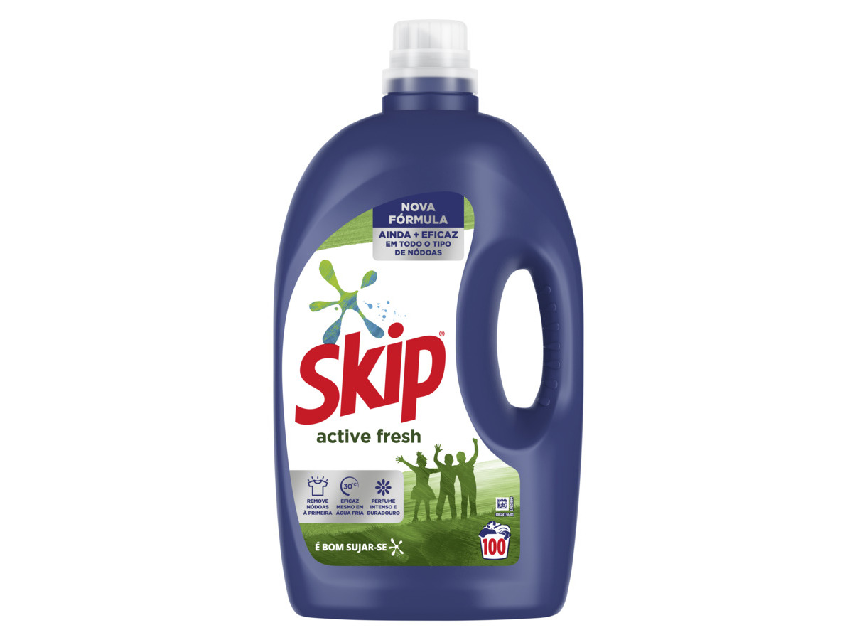 DETERGENTE ROUPA MÁQUINA LÍQUIDO SKIP ACTIVE FRESH 100D