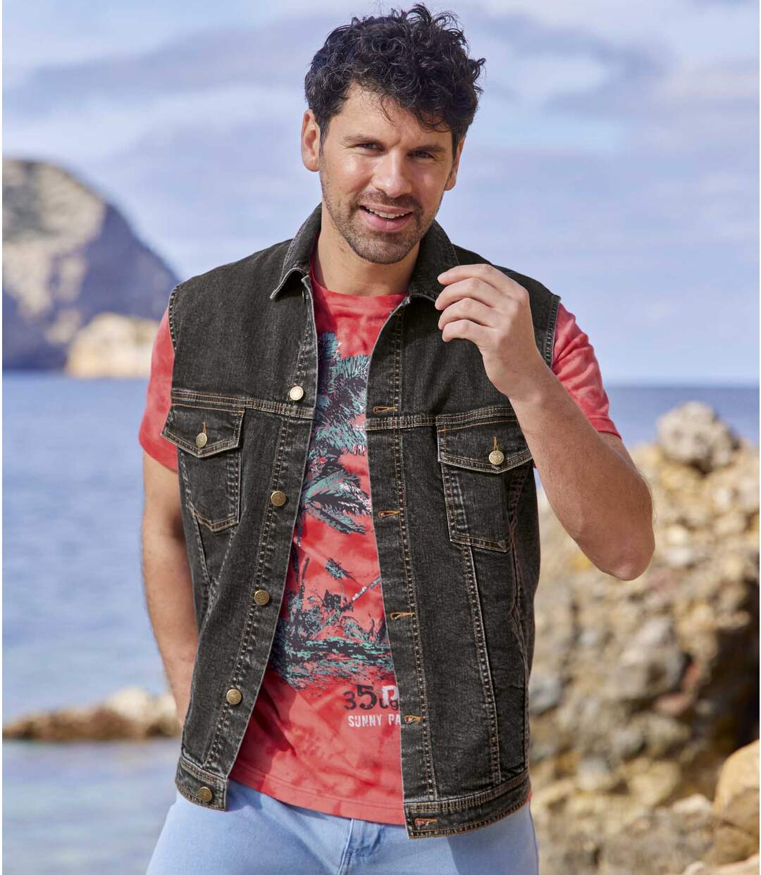Veste Denim Sans Manches
