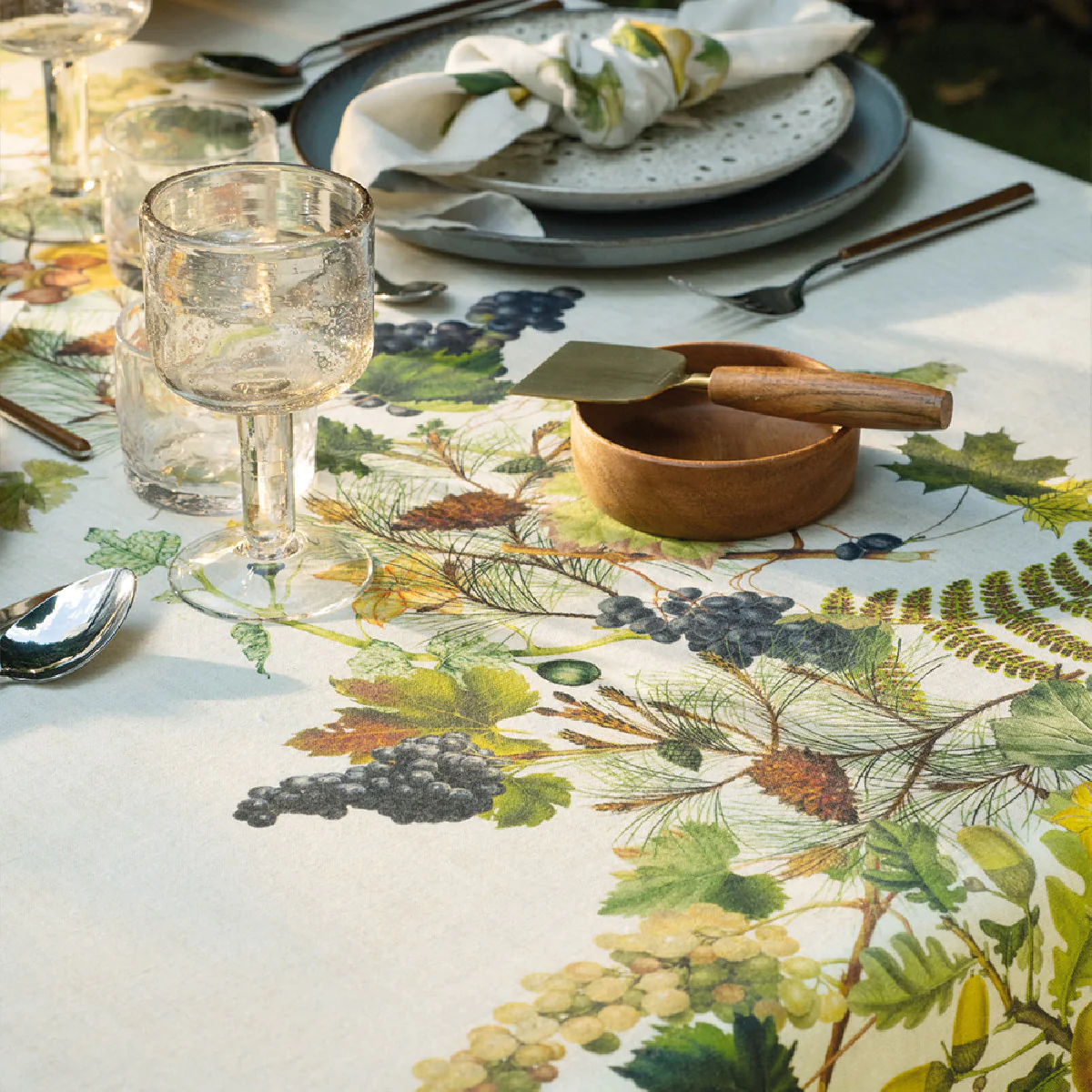 Nappe métis lin & coton multicolore 155x225 Garnier Thiebaut