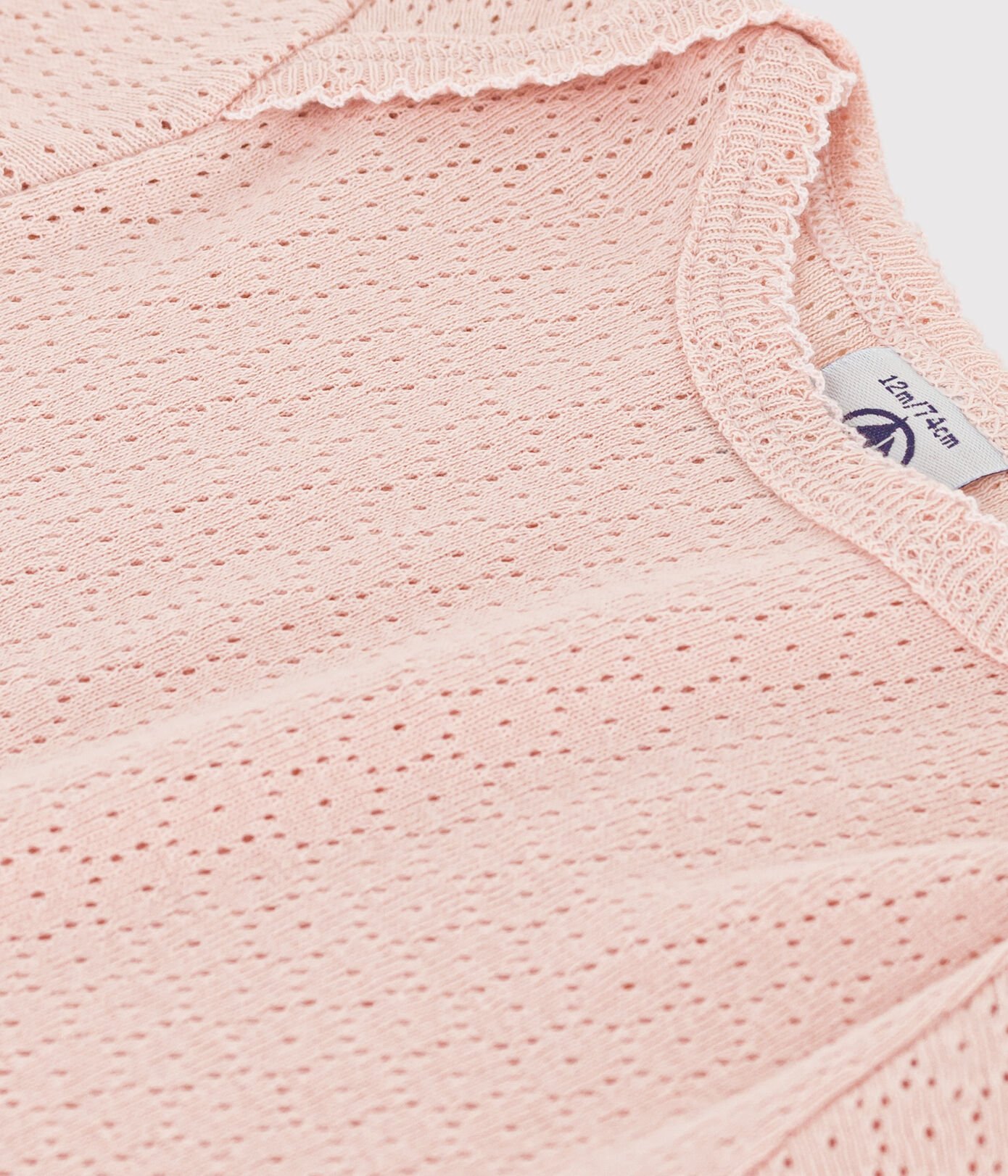 Body manches courtes bébé en maille ajourée