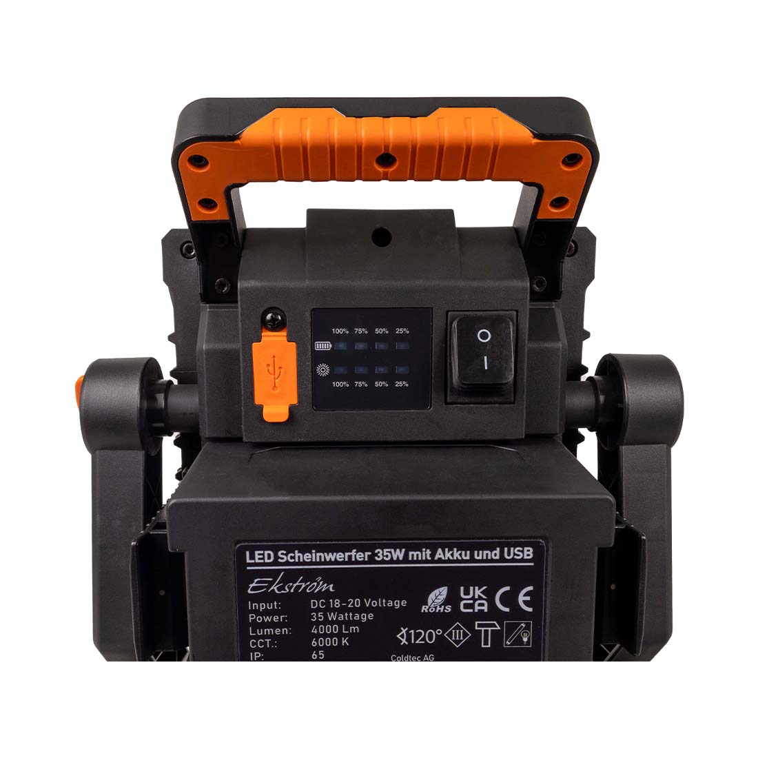 Ekström FSP 35 Watt Akku LED Scheinwerfer mit USB