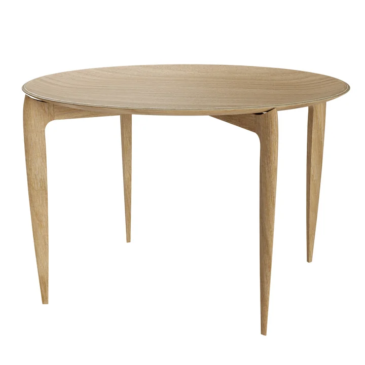 Fritz Hansen - Tablett Beistelltisch, Ø 60 x H 39 cm, Eiche