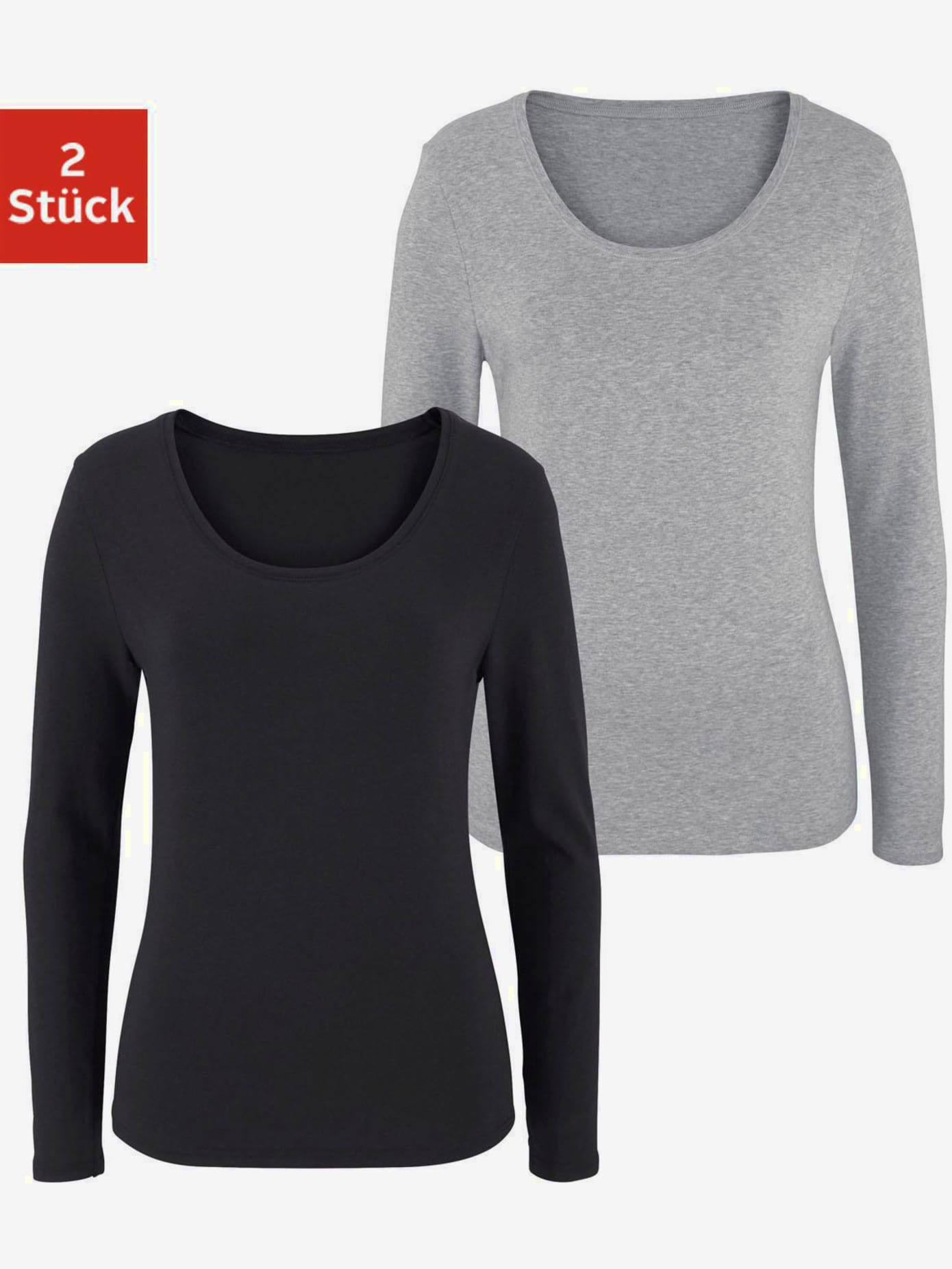 Lot de 2 t-shirts manches longues vivance