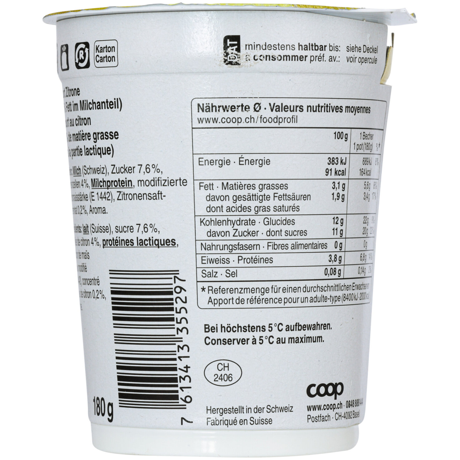 Joghurt Zitrone 2x180g -