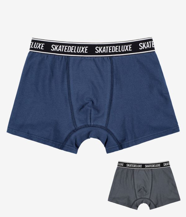 skatedeluxe Trunk Boxershorts (navy grey) 2er Pack