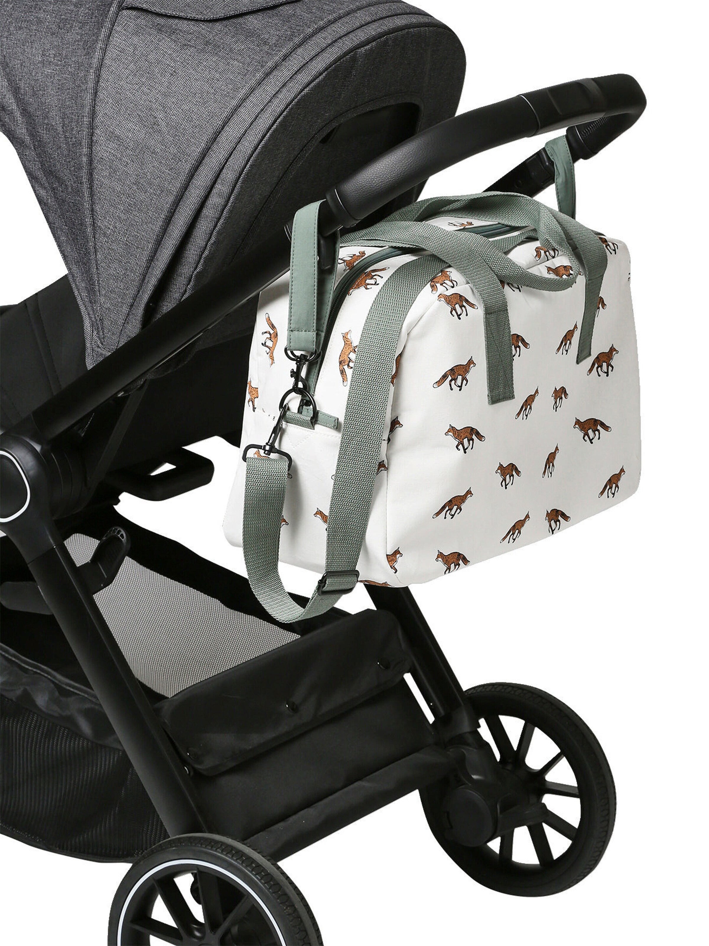 Vertbaudet Wickeltasche SOMMER wollweiß füchse