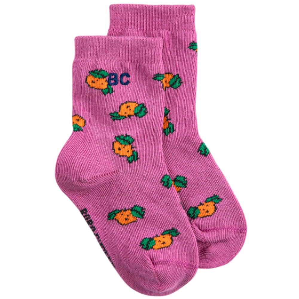 Køb Bobo Choses Fuchsia Tangerine All Over Kort Strømper