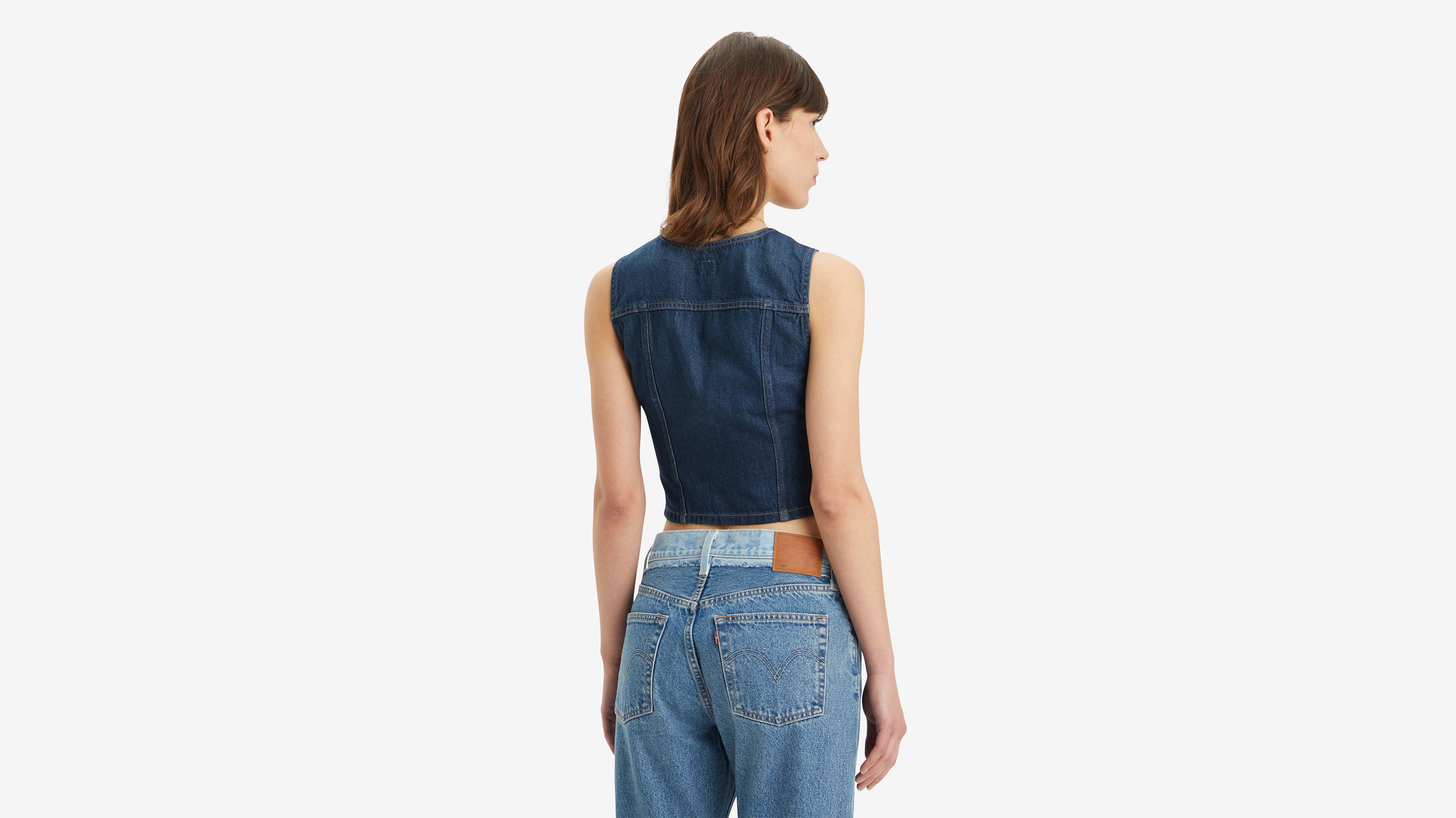 Bustier Bella Denim - Dark Side Scrape - Bleu