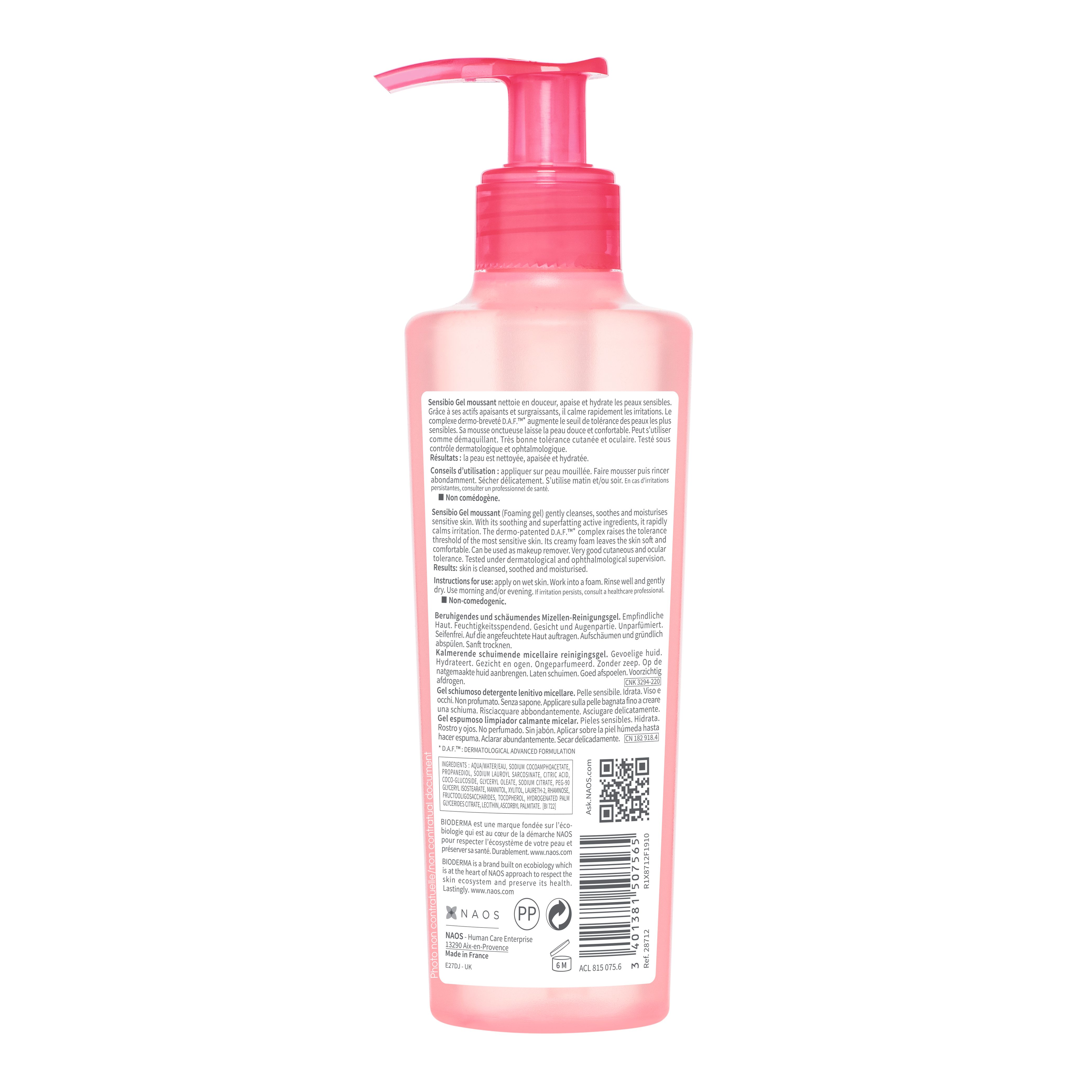 BIODERMA Sensibio Gel Moussant Mildes, beruhigendes Mizellenreinigungsgel - Jetzt 25% sparen mit Code 