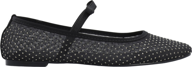 Bianco Fall Rhinestone Bow Ballerina #M Black