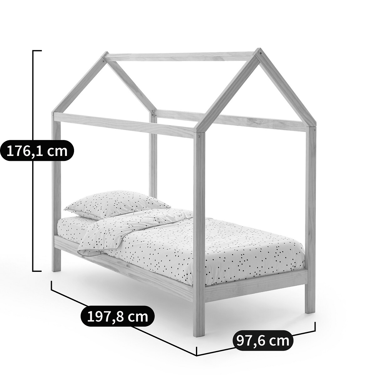 LA REDOUTE INTERIEURS<br>Cama cabana em pinho maciço, Archi