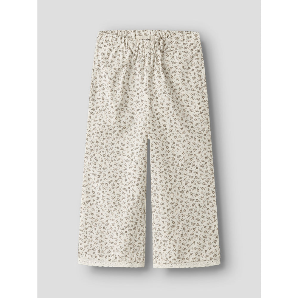 Køb Lil'Atelier Coconut Milk Nmffjola Wide Ancle Bukser Lil