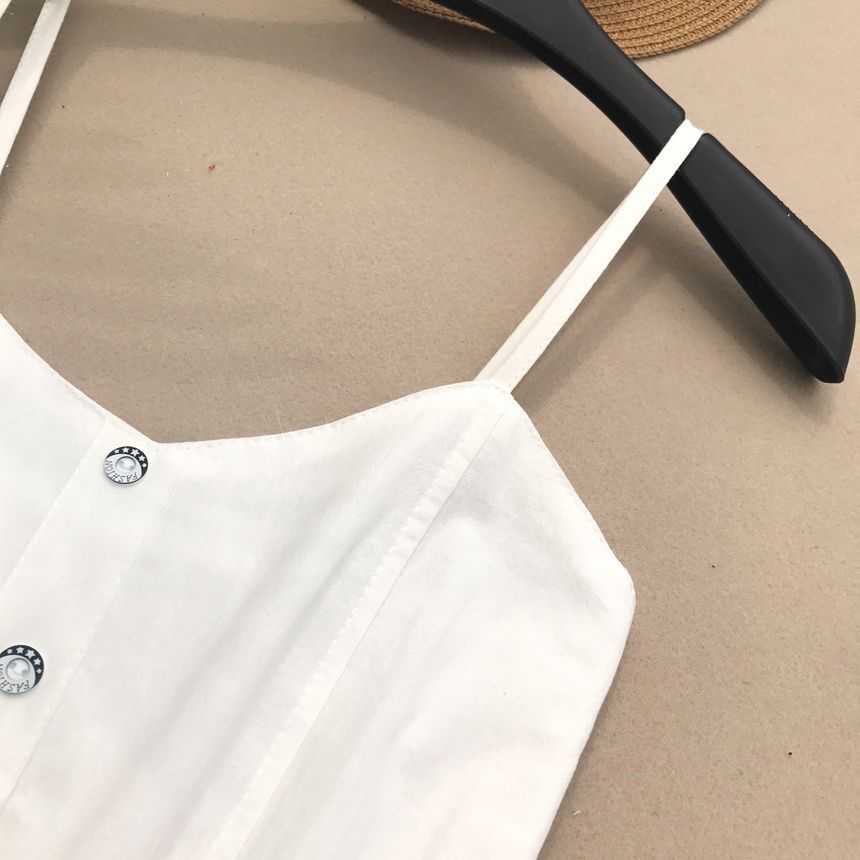 Yearnin - Romper met spaghettibandjes en knoopjes