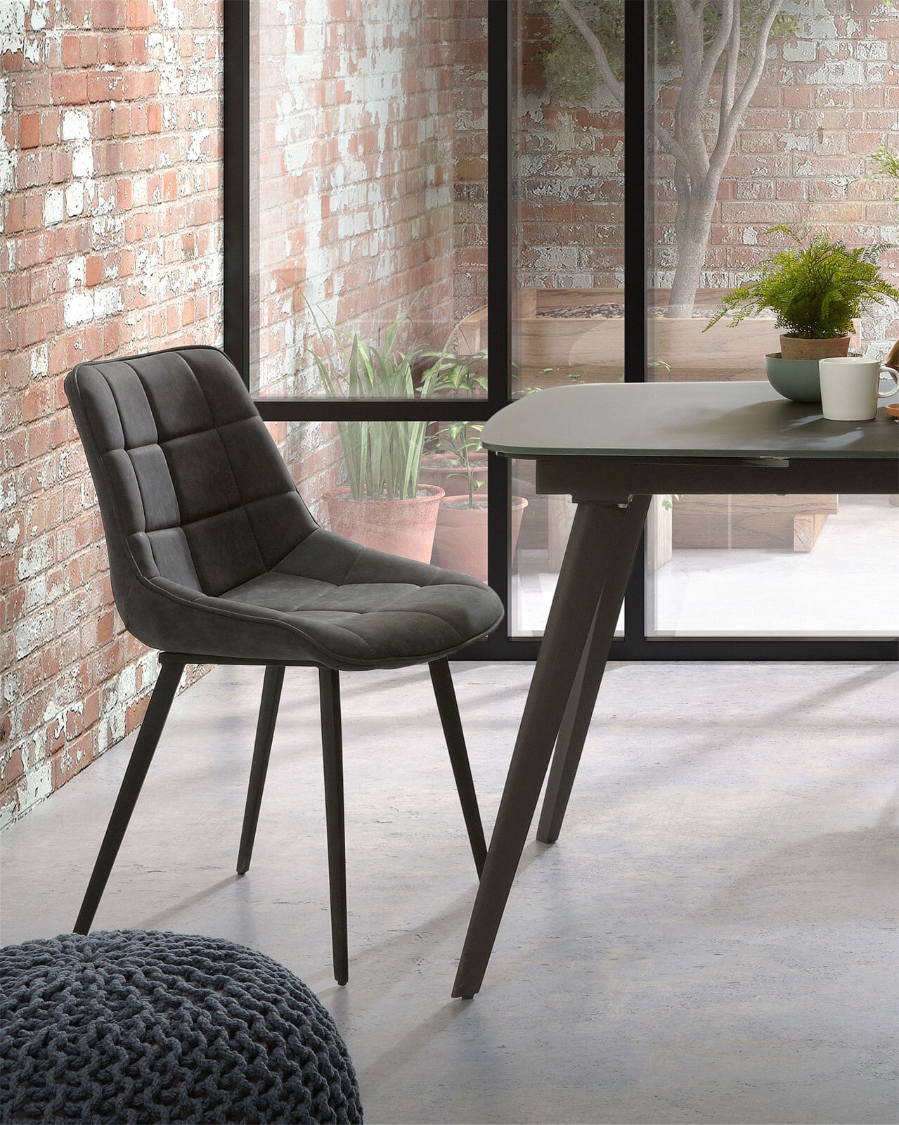 Kave Home Esszimmerstuhl ADAM 2er Set grau