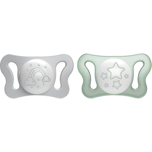 ChiccoChicco   PhysioForma Micro Schnuller 2er Set glow in the dark