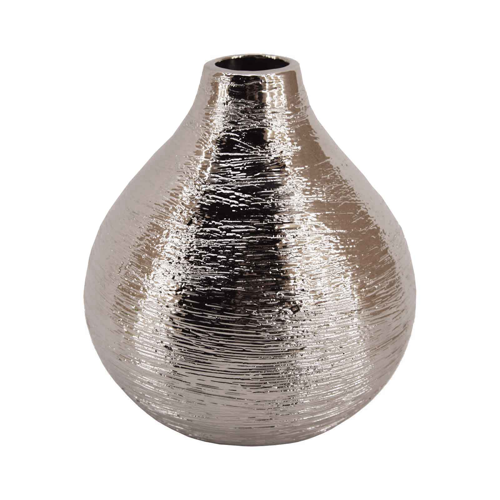 Deko-Vase - silber - 16 cm
