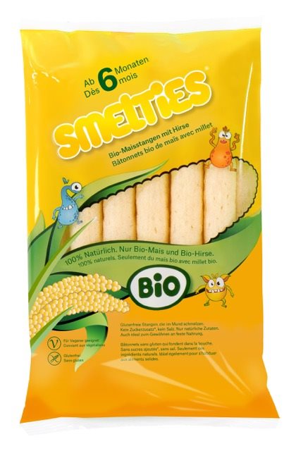 SMELTIES Bio-Maisstangen<br>30 g, Beutel, mit Hirse