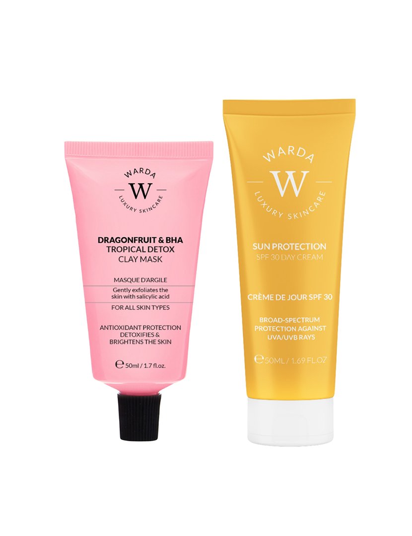Detoxifying Tropical Pitaya Clay Mask and BHA + Day Cream SPF 30 50ml