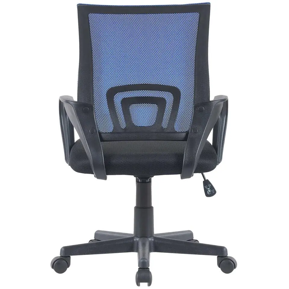 CLP Bureaustoel Genius zwart Frame - Kunstleer - blauw