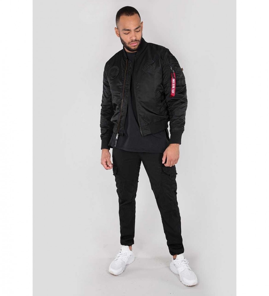 Jaqueta ALPHA INDUSTRIES MA-1 VF Nasa preta