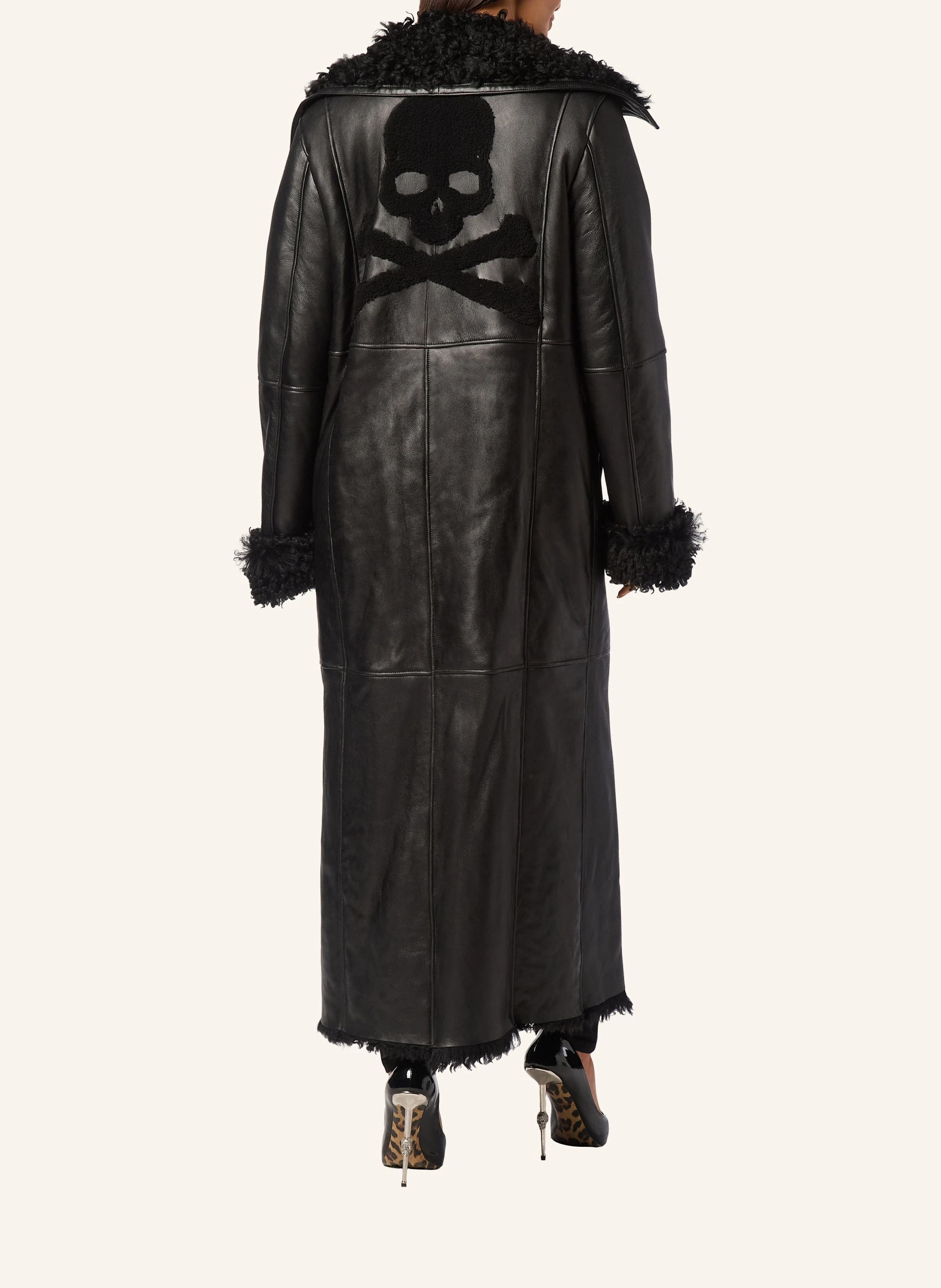 PHILIPP PLEIN Lammfell-Mantel