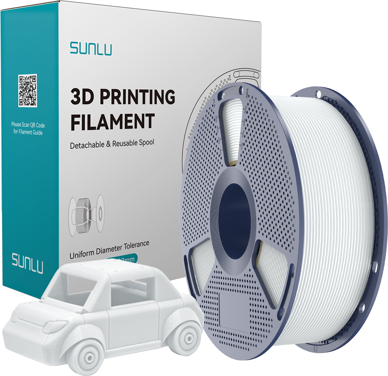 SUNLU  PETG Ceramic, 1,75 mm / 1000 g    Zähes, leicht zu druckendes PETG Filament in Ceramic