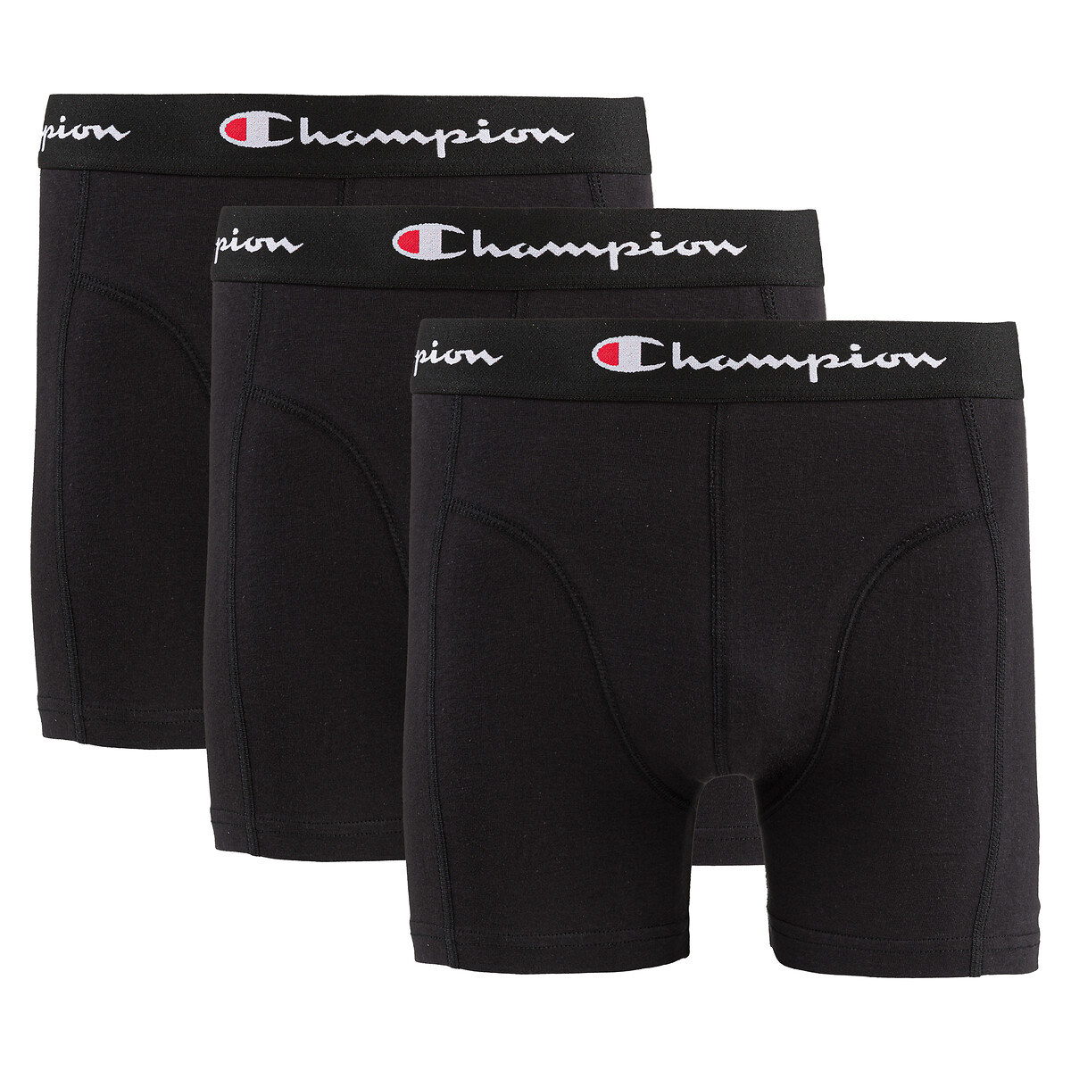 CHAMPION<br>Conjunto de 4 cuecas boxer básicas lisas