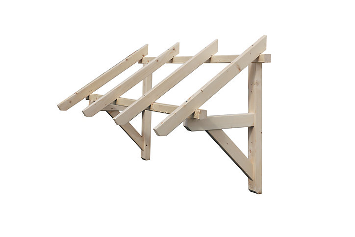 Auvent plat en bois 140 x 80 cm Geom